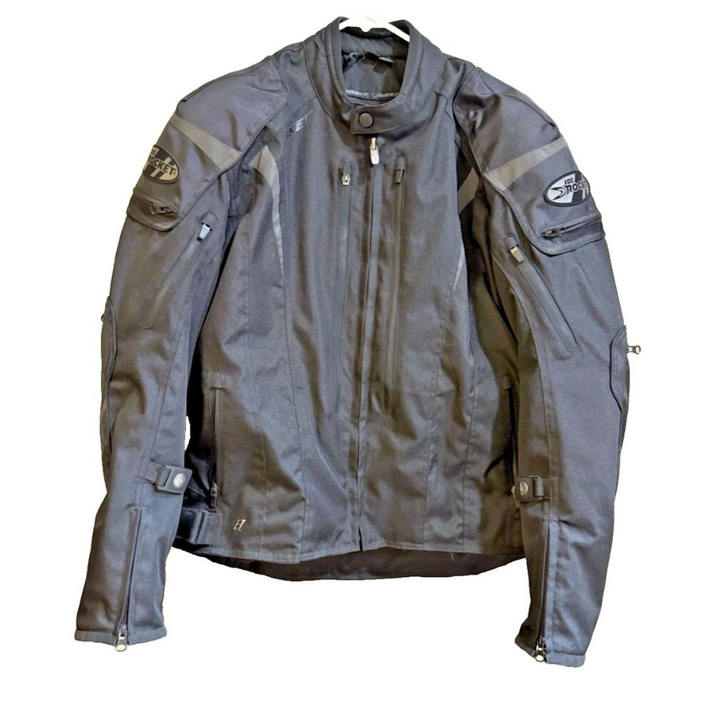Joe Rocket Protective Black Motorcycle Jacket Men’s Sz M with Removable Armor